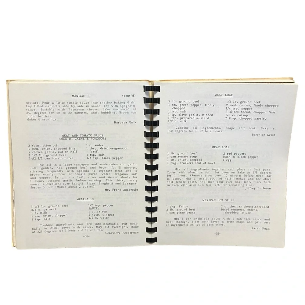Cooking With Love 1986 SB Cookbook by Catholic Ladies Society Albemarle NC